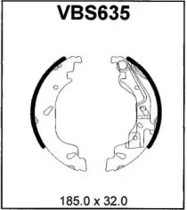 Комлект тормозных накладок MOTAQUIP VBS635