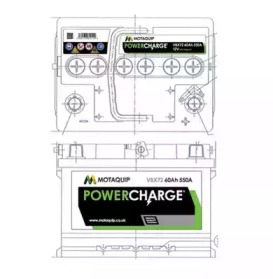 Стартерная аккумуляторная батарея MOTAQUIP VBX72