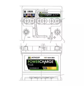 Стартерная аккумуляторная батарея MOTAQUIP VBY1