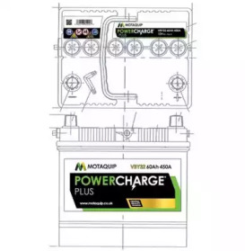 Стартерная аккумуляторная батарея MOTAQUIP VBY32