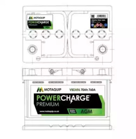 Стартерная аккумуляторная батарея MOTAQUIP VBZA96
