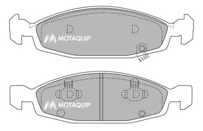 Комплект тормозных колодок MOTAQUIP LVXL1050