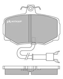 Комплект тормозных колодок MOTAQUIP LVXL647