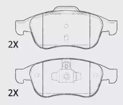 Комплект тормозных колодок MOTAQUIP LVXL1418