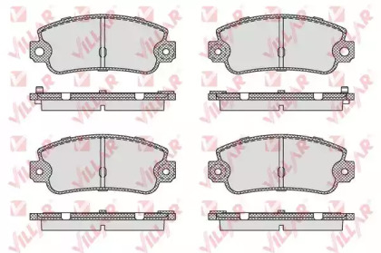 Комплект тормозных колодок VILLAR 626.0128