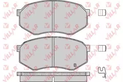 Комплект тормозных колодок VILLAR 626.0374