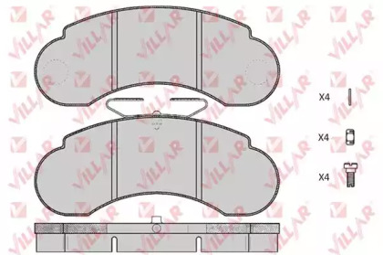 Комплект тормозных колодок VILLAR 626.0415