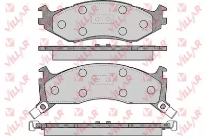 Комплект тормозных колодок VILLAR 626.0455