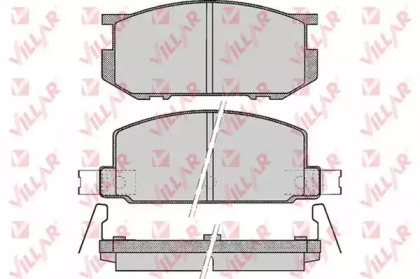 Комплект тормозных колодок VILLAR 626.0467