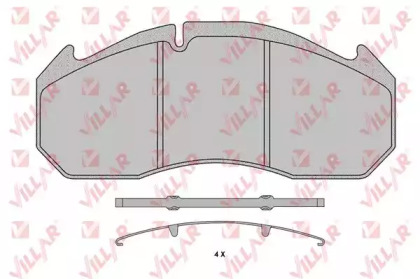 Комплект тормозных колодок VILLAR 626.1180