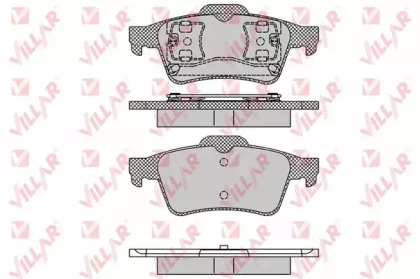 Комплект тормозных колодок, дисковый тормоз VILLAR 626.1189