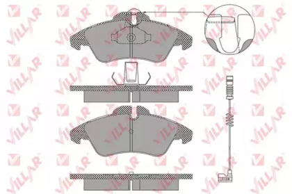 Комплект тормозных колодок, дисковый тормоз VILLAR 626.1304
