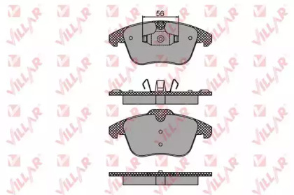 Комплект тормозных колодок VILLAR 626.1480