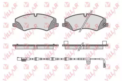 Комплект тормозных колодок VILLAR 626.1616A