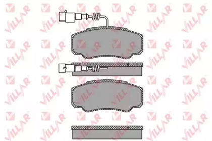 Комплект тормозных колодок VILLAR 626.1662