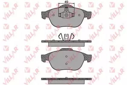 Комплект тормозных колодок VILLAR 626.1678