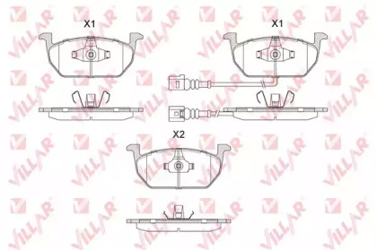 Комплект тормозных колодок VILLAR 626.1836