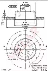 Тормозной диск VILLAR 628.0290