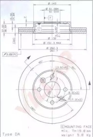 Тормозной диск VILLAR 628.0556