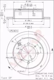 Тормозной диск VILLAR 628.1174