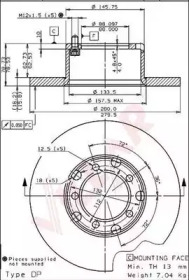 Тормозной диск VILLAR 628.1204