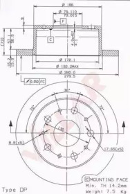 Тормозной диск VILLAR 628.1371