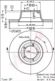 Тормозной диск VILLAR 628.1546