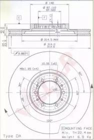 Тормозной диск VILLAR 628.1820