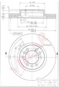 Тормозной диск VILLAR 628.2164