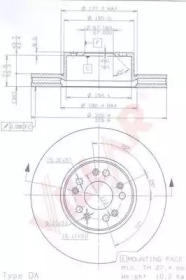 Тормозной диск VILLAR 628.2174