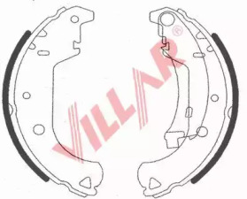 Комлект тормозных накладок VILLAR 629.0724