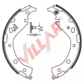 Комлект тормозных накладок VILLAR 629.0860