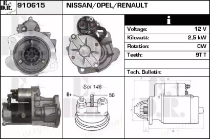 Стартер EDR 910615