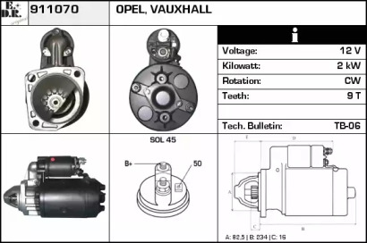 Стартер EDR 911070