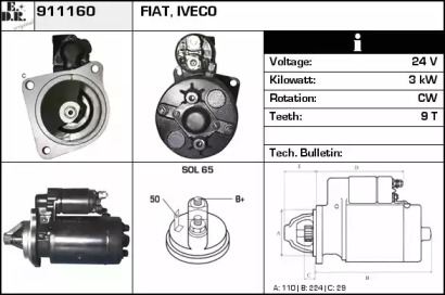 Стартер EDR 911160