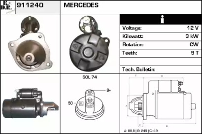 Стартер EDR 911240