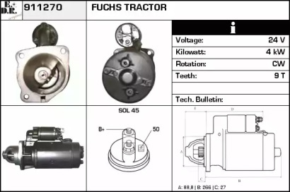 Стартер EDR 911270