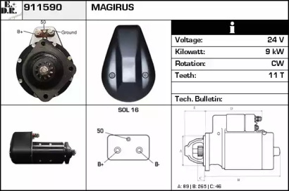 Стартер EDR 911590