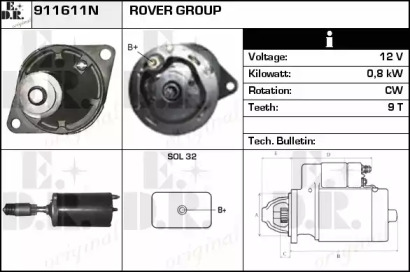 Стартер EDR 911611N