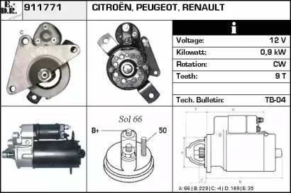 Стартер EDR 911771