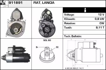 Стартер EDR 911891