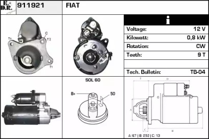 Стартер EDR 911921