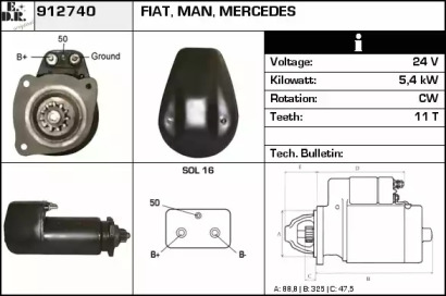 Стартер EDR 912740