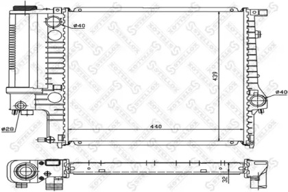 Радиатор, охлаждение двигателя STELLOX 10-25023-SX