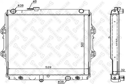 Радиатор, охлаждение двигателя STELLOX 10-26295-SX