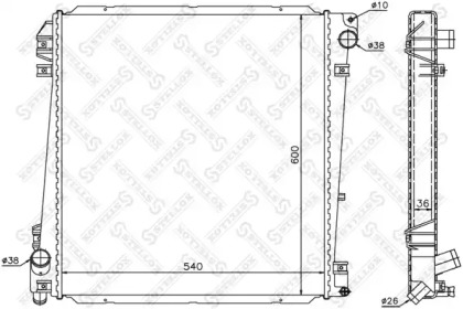Радиатор, охлаждение двигателя STELLOX 10-26521-SX