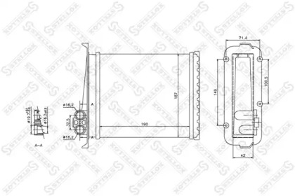 Теплообменник, отопление салона STELLOX 10-35023-SX