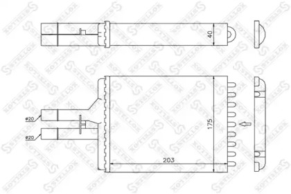 Теплообменник, отопление салона STELLOX 10-35076-SX