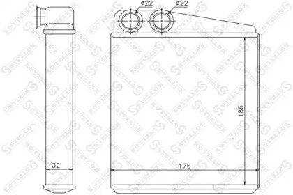 Теплообменник, отопление салона STELLOX 10-35117-SX