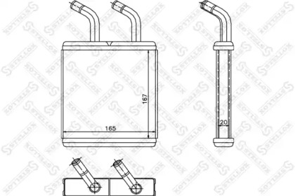 Теплообменник, отопление салона STELLOX 10-35123-SX